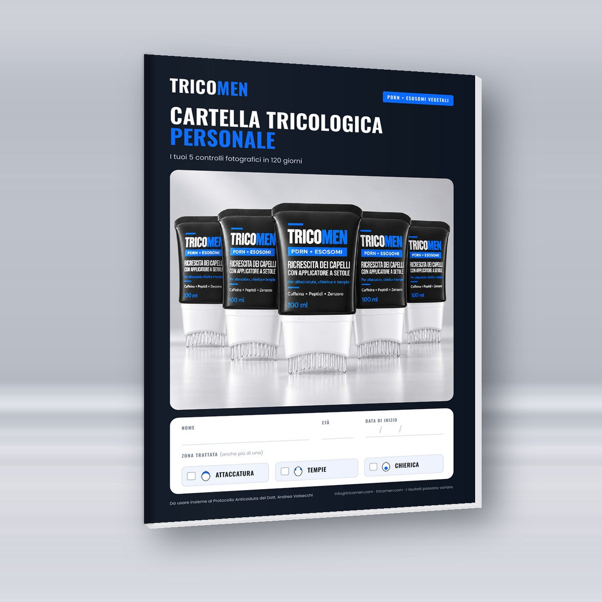 Cartella Tricologica Personale – 5 Controlli in 120 Giorni